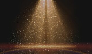 abstract image of a spotlight shining from the ceiling