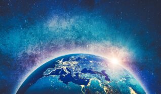 photo of earth at night time and its atmosphere